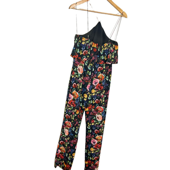 Aidan Aidan Mattox Halter Jumpsuit Multi Floral Printed Size 0 - Picture 5 of 8